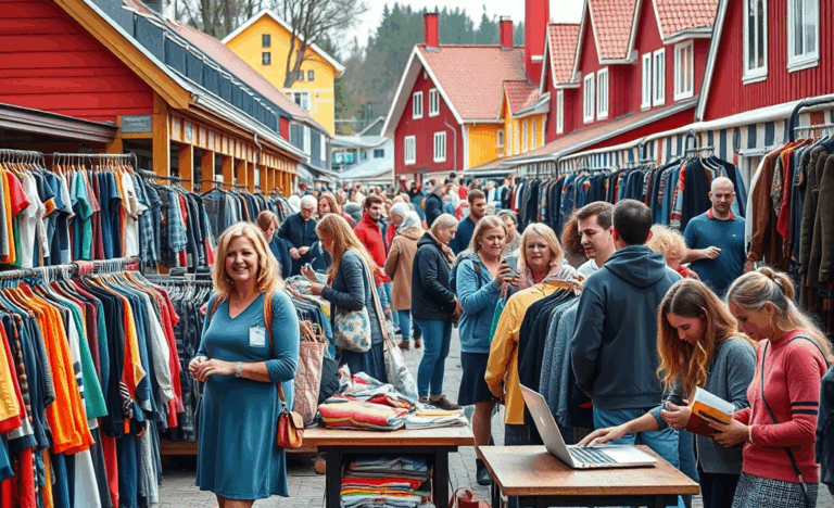 En illustration av olika sätt att tjäna snabba pengar i Sverige, inklusive försäljning av begagnade föremål och deltagande i marknadsundersökningar.