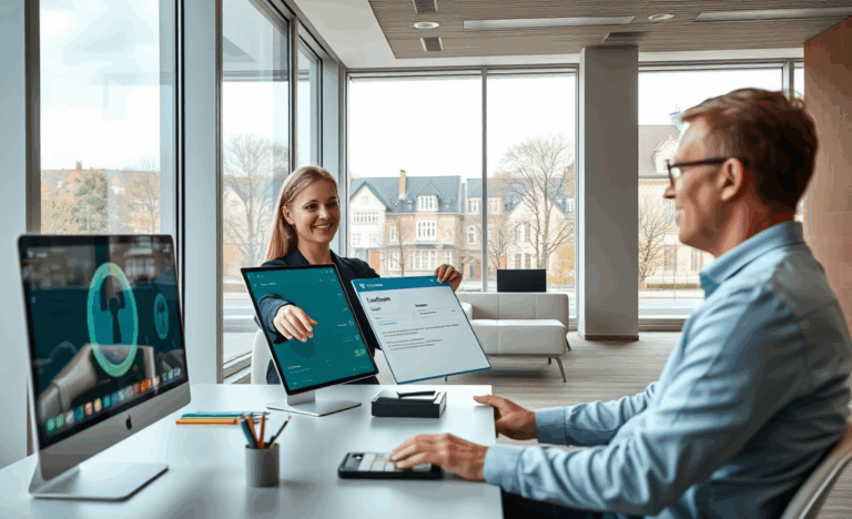 En person ansöker om digital kredit online med säkerhet och trygghet.