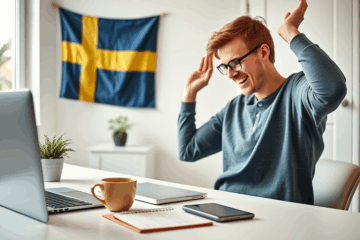En person använder datorn för att ansöka om snabbkredit online på 3 minuter.