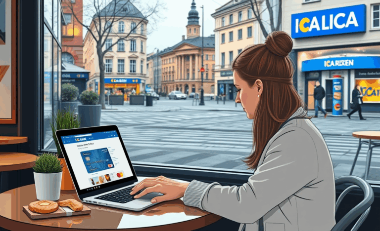 En person som ansöker om kredit online via ICA Bankens webbplats
