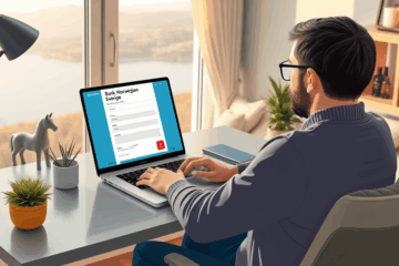 En person som ansöker om lån online hos Bank Norwegian Sverige med hjälp av BankID.