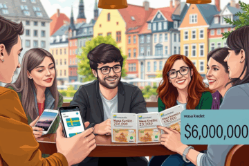 Illustration av en person som ansöker om privatlån hos Wasa Kredit.