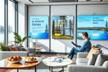 Illustration av en person som använder Instabank för att ansöka om privatlån utan säkerhet